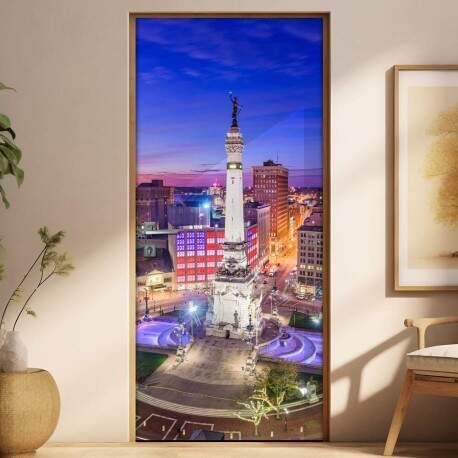 Adesivo para Porta Paisagem 57 Cidade Iluminada