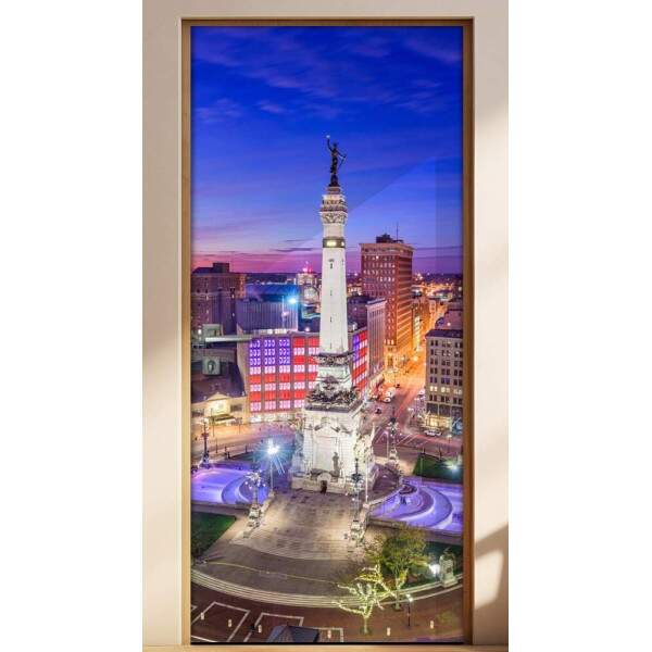Adesivo para Porta Paisagem 57 Cidade Iluminada