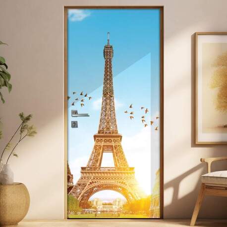 Adesivo para Porta Paisagem 62 Torre Eiffel