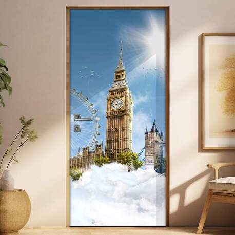 Adesivo para Porta Paisagem 65 Big Ben