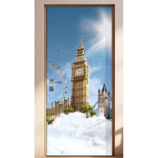 Adesivo para Porta Paisagem 65 Big Ben
