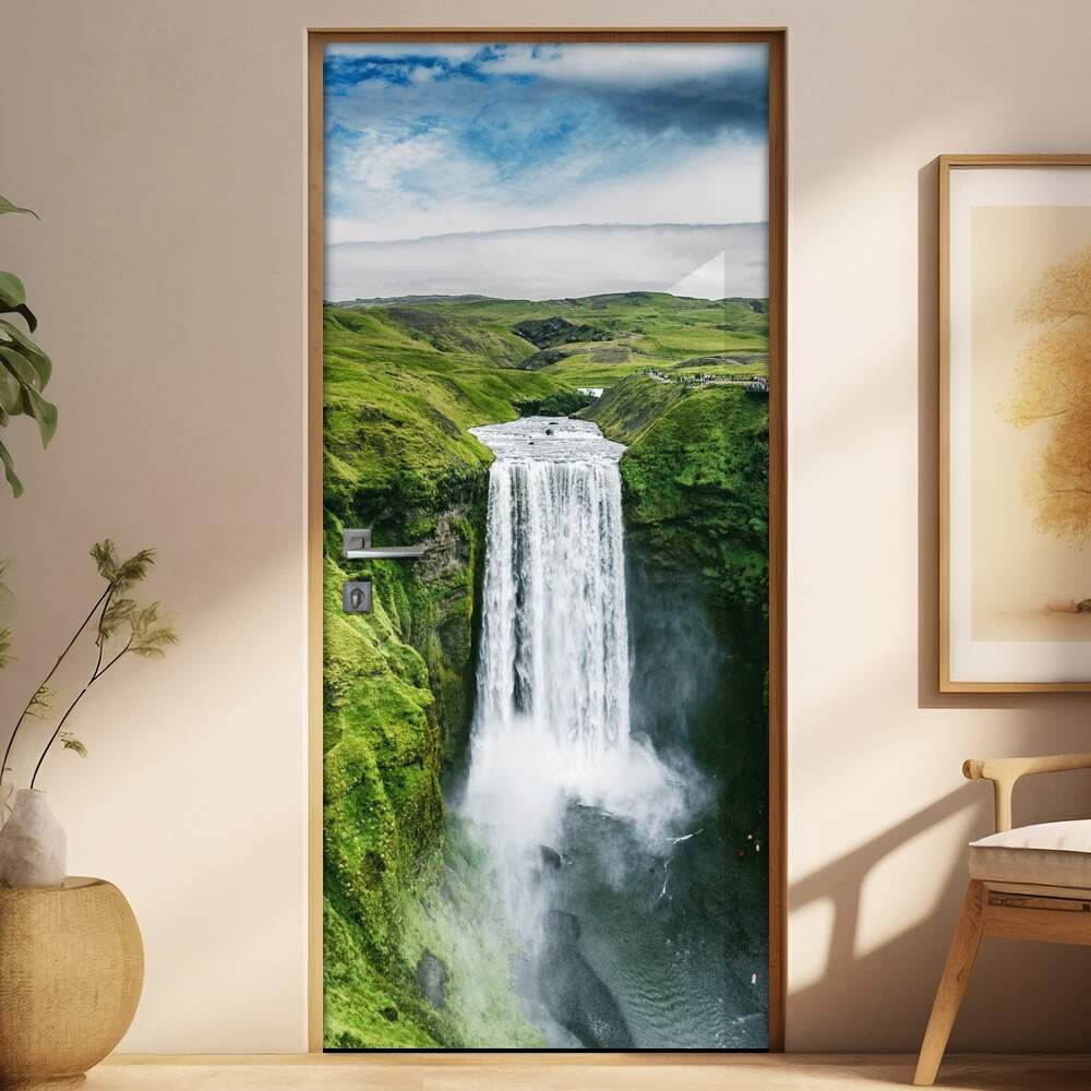 Adesivo para Porta Paisagem 70 Cachoeira