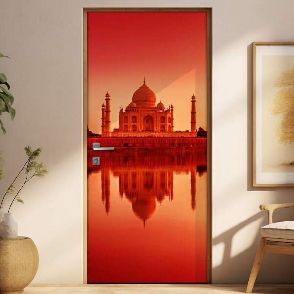 Adesivo para Porta Paisagem 76 Taj Mahal