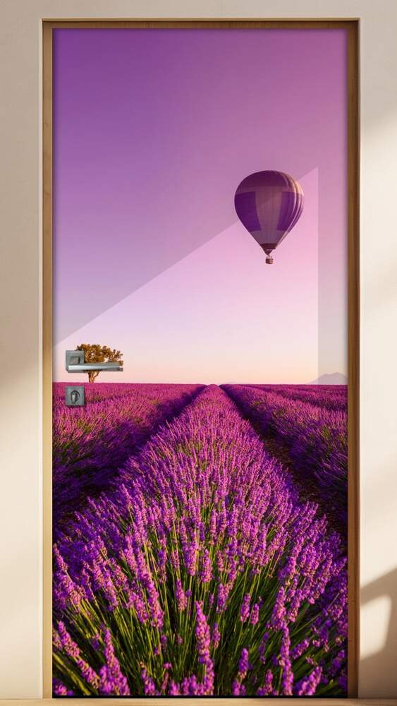 Adesivo para Porta Paisagem 93 Campo com Bal�o