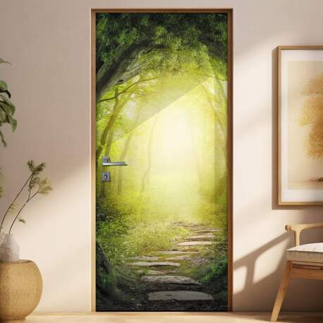 Adesivo para Porta Paisagem 97 Caminho na Floresta