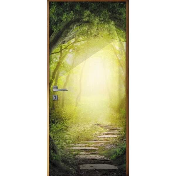 Adesivo para Porta Paisagem 97 Caminho na Floresta