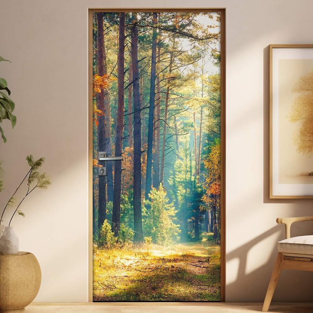 Adesivo para Porta Paisagem 99 Dentro da Floresta