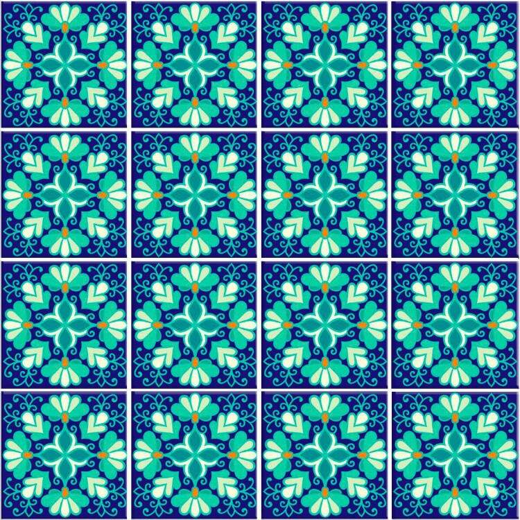 Adesivos de Azulejos Ladrilhos Hidrulicos Modelo 163