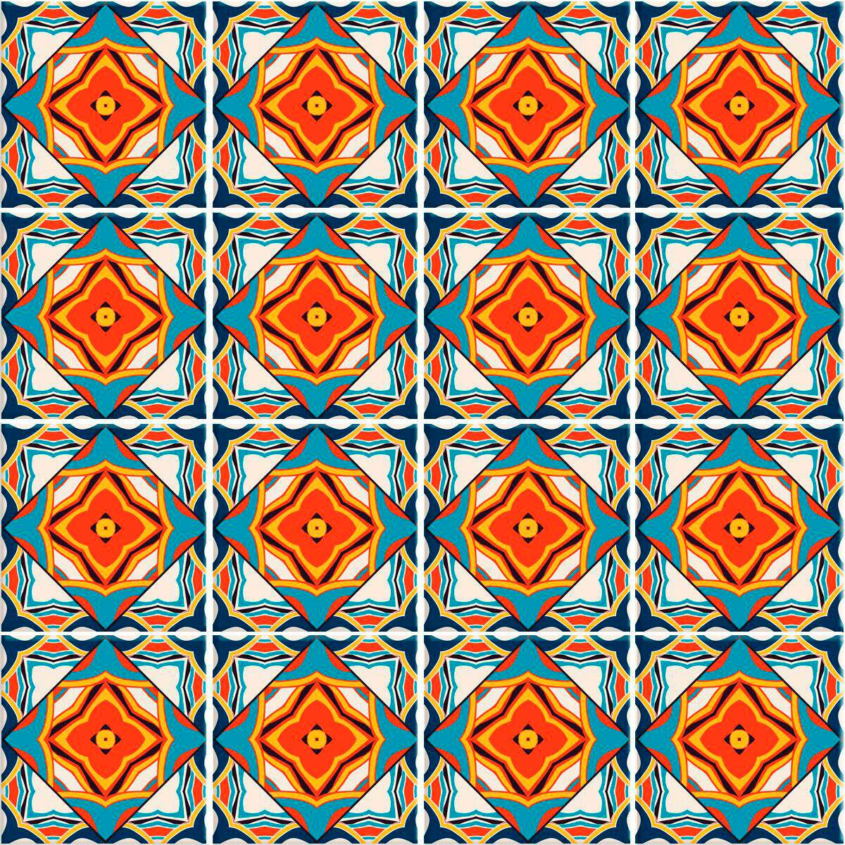 Adesivos de Azulejos Ladrilhos Hidr�ulicos Modelo 202