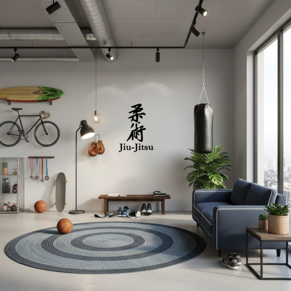 Adesivo de Parede Jiu Jitsu Escrita Japones