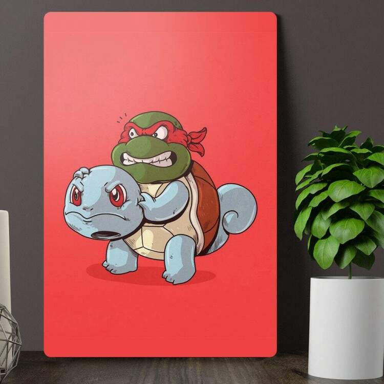 Placa Decorativa Engraada Miichelangelo Squirtle