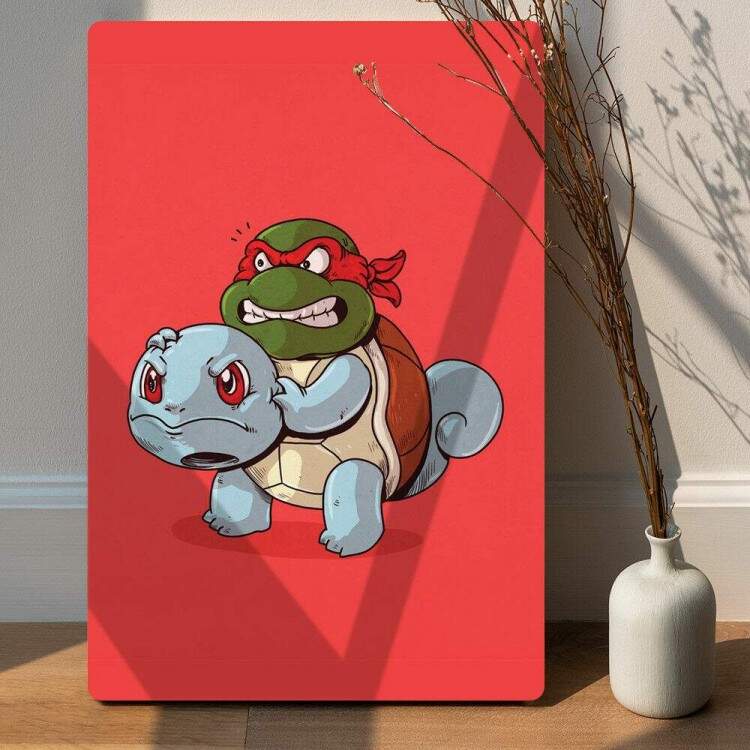 Placa Decorativa Engraada Miichelangelo Squirtle