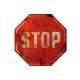 Placa Decorativa Formato - Placa Stop 29,5x29,5cm