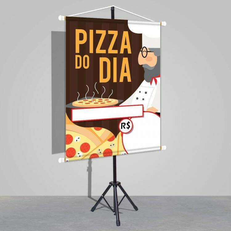 Banner Impresso em Lona para Pizzaria 02 - Fran Adesivos de Parede