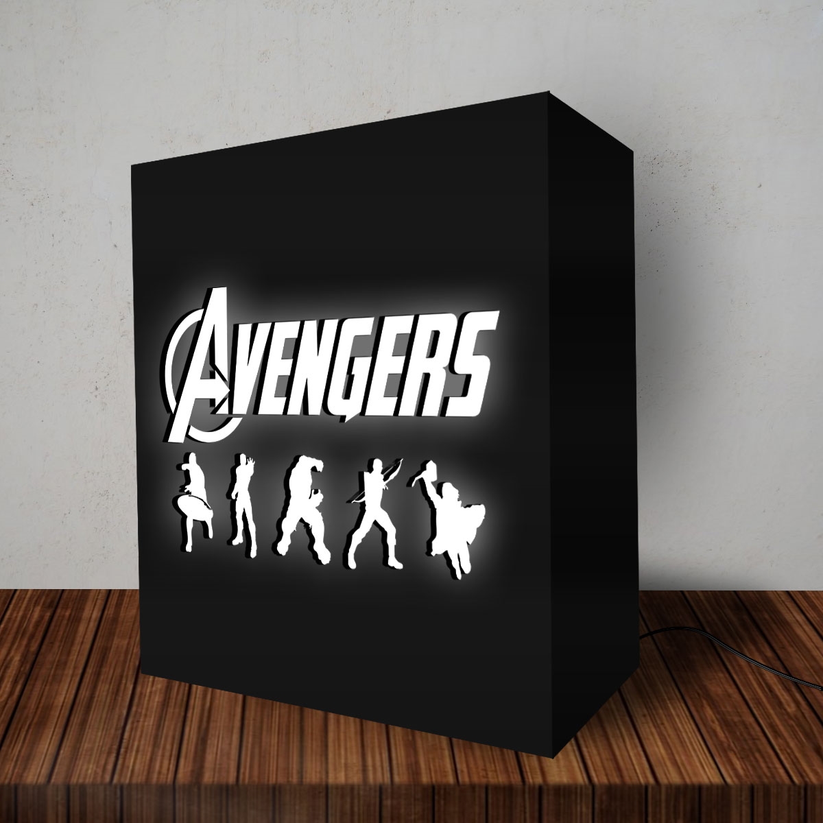 Luminária Lightbox Led Vingadores Fran Adesivos de Parede