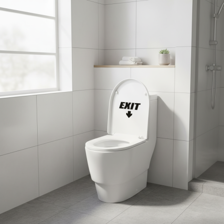 Adesivo Decorativo para Vaso Acoplado Engraado Exit