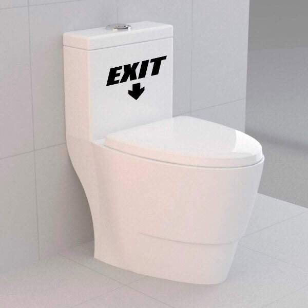 Adesivo Decorativo para Vaso Acoplado Engraado Exit