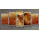 Kit 5 Quadros Decorativos Mosaico Le�o e Leoa