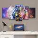 Kit 5 Quadros Decorativos Mosaico Homem de Ferro
