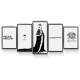 Kit 5 Quadros Decorativos Mosaico Freddie Mercury Queen