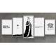 Kit 5 Quadros Decorativos Mosaico Freddie Mercury Queen