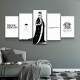 Kit 5 Quadros Decorativos Mosaico Freddie Mercury Queen