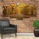 Kit 5 Quadros Decorativos Mosaico �rvores Folhas Amarelas 08
