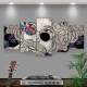 Kit 5 Quadros Decorativos Mosaico Raul Seixas
