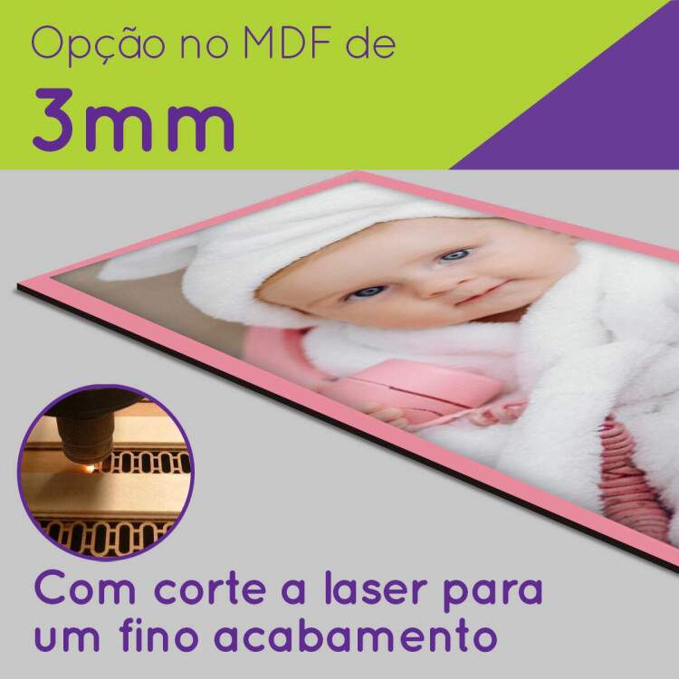 Kit 5 Quadros Decorativos Mosaico Fases do Beb Fotos Personalizadas