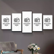 Kit 5 Quadros Decorativos Mosaico Personalizado com sua Foto