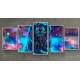 Kit 5 Quadros Decorativos Mosaico Le�o Galaxia