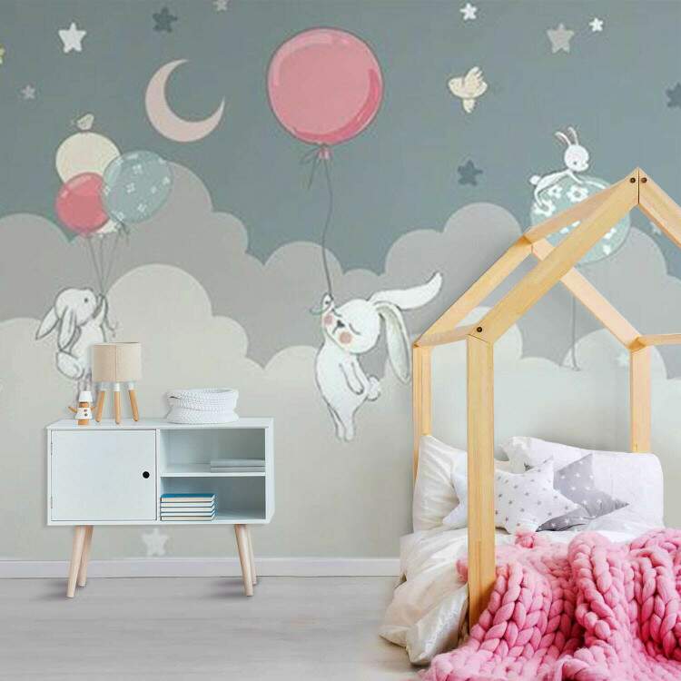 Papel de Parede Infantil Menina Bales e Coelho 05 MP
