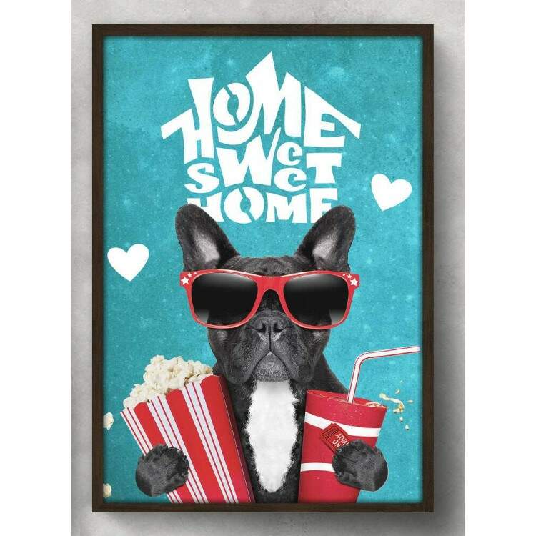 Quadro Decorativo Home Sweet Home Dog