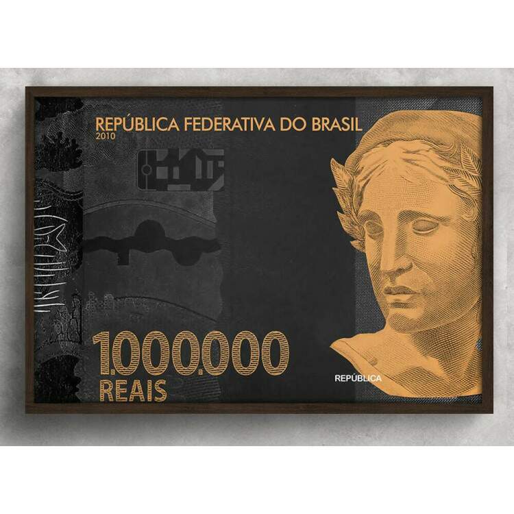 Quadro Decorativo Nota de Um Milho de Reais