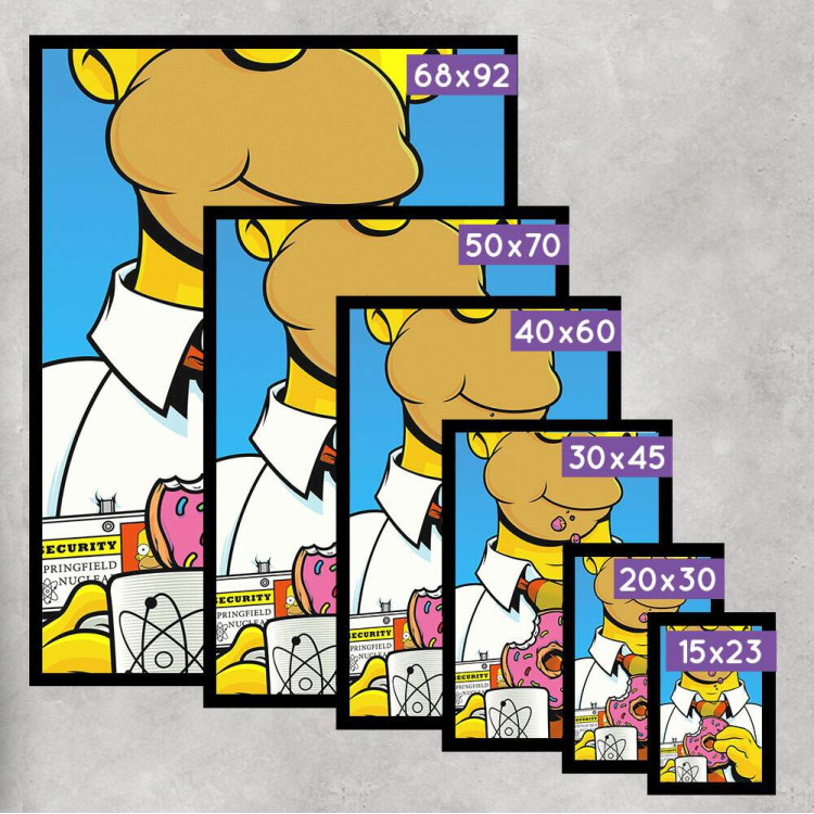 Quadro Su Tela Bart Simpson The Simpsons – Diverse Misure, Tela Di Tela Con Telaio In Legno Da 3 Cm, Stampa Ad Alta Risoluzione