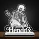 Lumin�ria de Led e Acr�lico Jimi Hendrix
