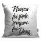 Almofada Decorativa F� Maior Sempre Deus