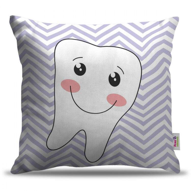 Almofada Decorativa Chevron Roxo Dentinho Sorrindo