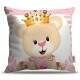Almofada Infantil Ursinha Princesa Rosa