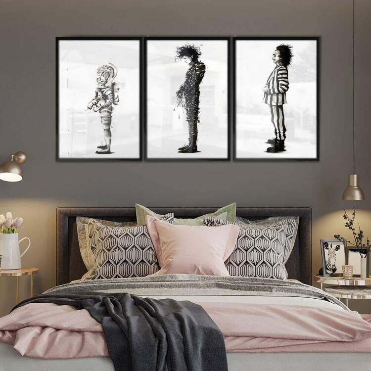 Kit 3 Quadros Decorativos Personagens Clssicos de Filmes