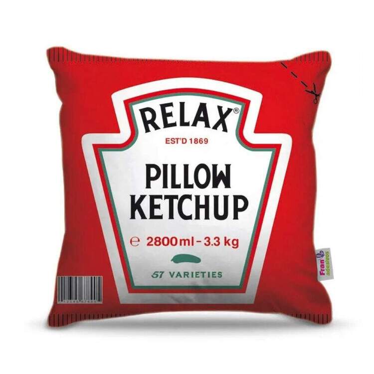 Almofada Decorativa Relax Pillow Ketchup