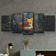 Kit Quadros Decorativos Mosaico Pintura Raposa