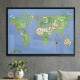 Quadro Decorativo Mapa-M�ndi Super Mario World