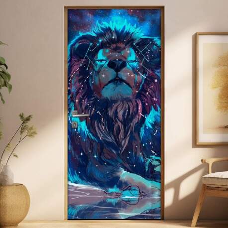 Adesivo para Porta Leo Galxia