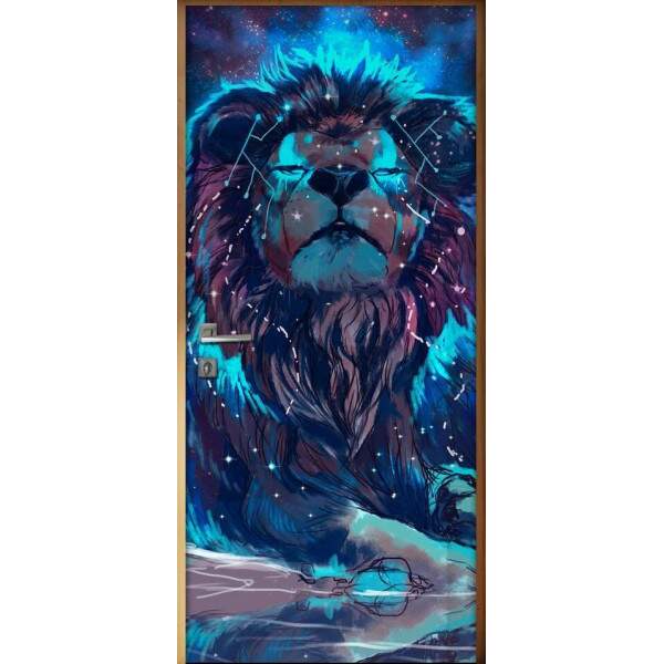 Adesivo para Porta Leo Galxia