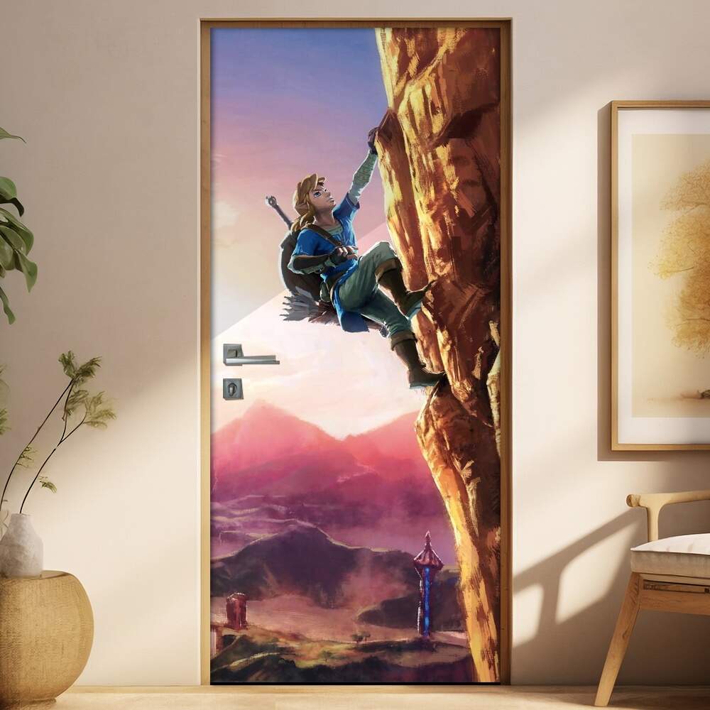 Adesivo para Porta Zelda Escalando