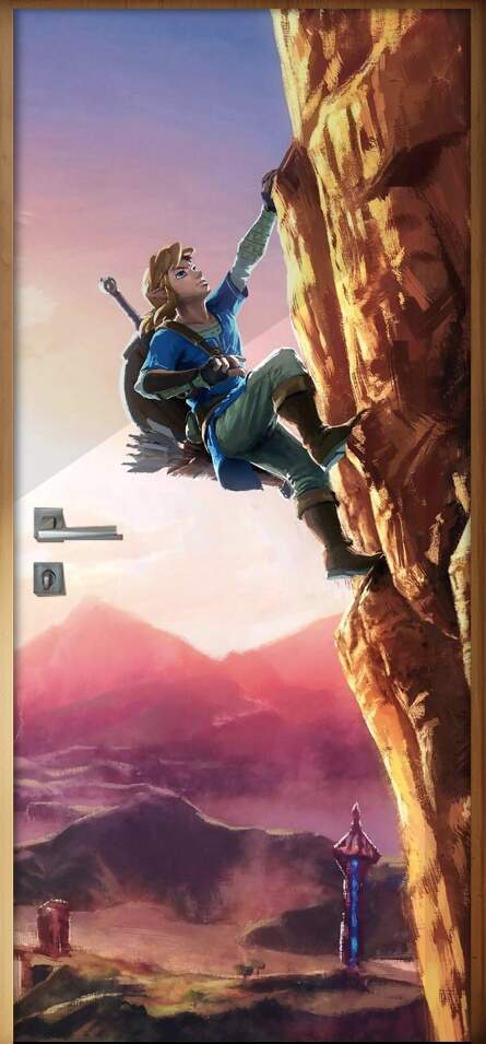 Adesivo para Porta Zelda Escalando