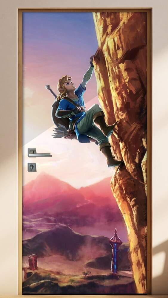 Adesivo para Porta Zelda Escalando
