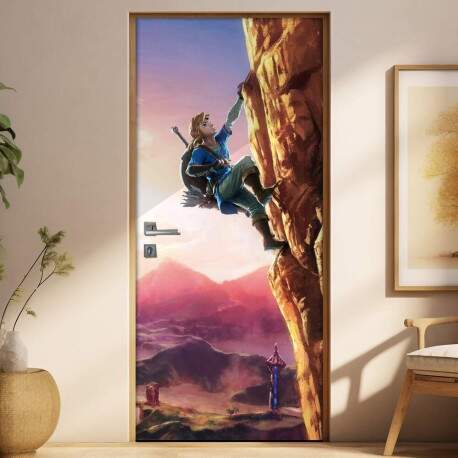 Adesivo para Porta Zelda Escalando