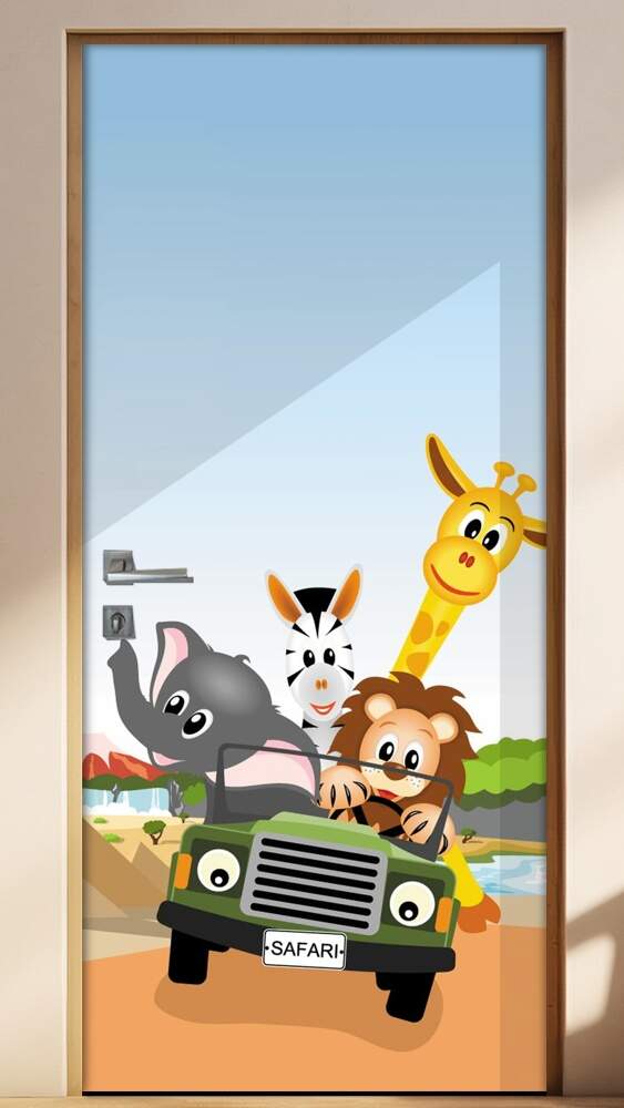 Adesivo para Porta Safari Animais